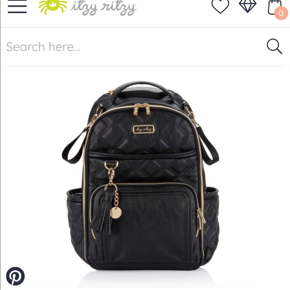 Itzy Ritzy black boss + diaper bag